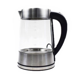 กาต้มน้ำชาแก้วไฟฟ้า 1500W ล้างกาต้มน้ำร้อนแก้ว 220v พร้อมฝาที่ถอดออกได้